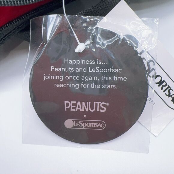 LeSportsac X Peanuts Hailey Light Tote Snoopy Sky Colorful Heart Balloons NWT - Picture 9 of 13